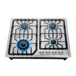 Parrilla de gas 4 quemadores 59 cm en acero inoxidable AI4B Avera