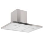 Campana de cocina de pared tipo T 90 cm, 500 m3/h de extracción en acero inoxidable CEV90B Avera