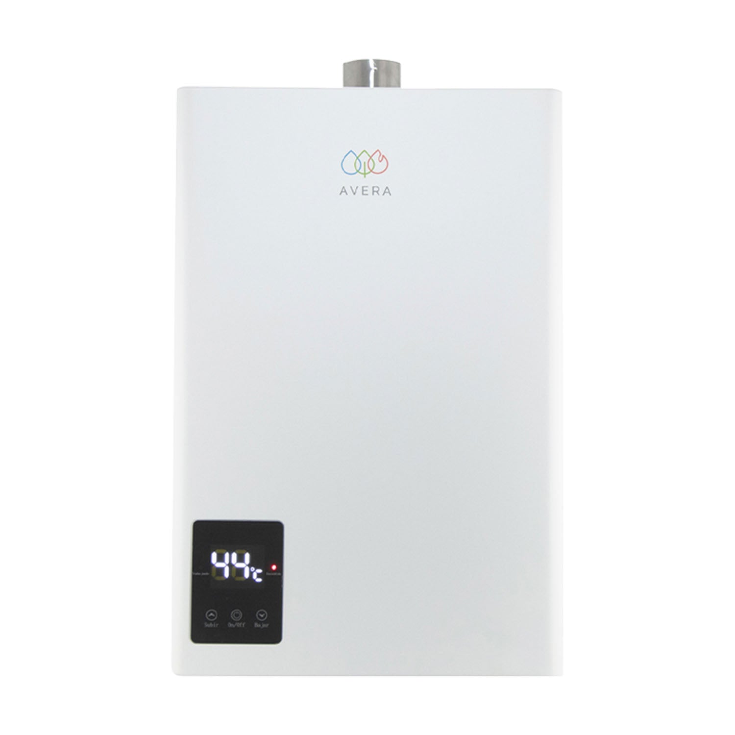 01_312dbc49-f5d9-4c97-9047-13ce5bb0237d.jpg Calentador de agua instantáneo modulante gas natural 2.5 Servicios, 14 Litros/Minuto CM14NAT Avera - Imagen 1