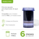 Cartucho de repuesto para filtro de agua 5 L FPA5L Avera - Imagen 3
