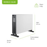 Calefactor eléctrico de convección con panel táctil - cobertura 20m2 CAL08 Avera - Imagen 3