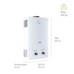 Combo Calentador instantáneo gas NATURAL 6 L, 1 Servicio + Presurizador 26 L C6LNATPR26L Avera - Imagen 5