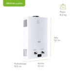 Combo Calentador instantáneo gas LP 12 L, 2.5 Servicios + Presurizador 35 L C12LPR35L Avera - Imagen 5