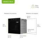 Horno empotrable eléctrico 67 L con 9 funciones 3220 W 220 V HEL01 Avera - Imagen 3