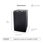 Frigobar 90 L 2.9 pies cúbicos con puerta reversible EUFB01 Eurogar - Imagen 4