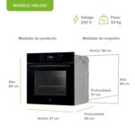 Horno empotrable eléctrico 67 L con temporizador digital y 9 funciones 3220 W 220 V HEL02D Avera - Imagen 4