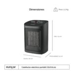 Calefactor eléctrico portátil, cobertura 15m2 EUCAL02 Eurogar - Imagen 4