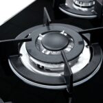 Parrilla de gas 5 quemadores 90 cm en vidrio templado con soporte circular - negro VT5B Avera - Imagen 7