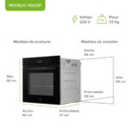 Horno empotrable eléctrico 67 L control táctil con calentamiento rápido y 11 funciones 3220 W 220 V HEL03P Avera - Imagen 4
