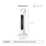 Calefactor eléctrico de cerámico, oscilación 45°, cobertura 15 m2 EUCAL01 Eurogar - Imagen 4