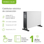 Calefactor eléctrico de convección con panel táctil - cobertura 20m2 CAL08 Avera - Imagen 2