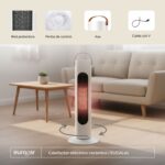 Calefactor eléctrico de cerámico, oscilación 45°, cobertura 15 m2 EUCAL01 Eurogar - Imagen 5