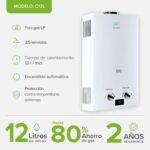 Combo Calentador instantáneo gas LP 12 L, 2.5 Servicios + Presurizador 35 L C12LPR35L Avera - Imagen 3