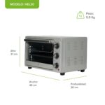 Horno eléctrico tostador XL 30L con 3 modos de calor hasta 250°C 1500 W HEL30 Avera - Imagen 4