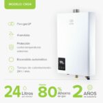 Combo Calentador instantáneo modulante gas LP 24 L, 4 Servicios + Presurizador 72 L CM24PR72L Avera - Imagen 3