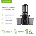 Extractor de jugo prensado en frío con tubo de alimentación 11 cm 150 W EJ01 Avera - Imagen 2