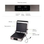 Parrilla grill eléctrica 3 en 1 XL apertura 180° con placas intercambiables GE01 Avera - Imagen 3