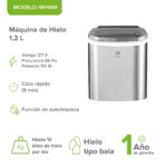 Máquina de hielo 1.2 L - hasta 12 kg al día MHWM Avera - Imagen 2