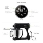 Batidora de pedestal 7 L digital pantalla LED con 10 velocidades 800 W + 4 accesorios BAM03P Avera - Imagen 3