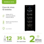 Combo Cava 12 botellas + Sacacorcho eléctrico EV12DC01 Avera - Imagen 2