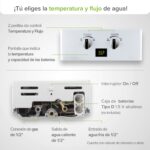 Combo Calentador instantáneo gas LP 12 L, 2.5 Servicios + Presurizador 35 L C12LPR35L Avera - Imagen 4
