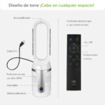 Ventilador calefactor sin aspas y purificador 3 en 1, oscilación 90° con WiFi VENTOR06 Avera - Imagen 3