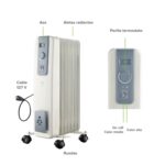 Calefactor eléctrico de aceite con radiador - cobertura 20m2 CALACE01 Avera - Imagen 3