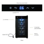Cava de vinos 8 botellas enfriamiento termoeléctrico 25 L EV8 Avera - Imagen 3
