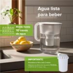 Jarra filtradora de agua 3.5 L - filtro de carbón activado de carga de plata JPA01 Avera - Imagen 5