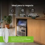Máquina de hielo comercial con 2 tipos de llenado - hasta 45 kg al día y 11 kg de depósito MH45K Avera - Imagen 5