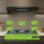 Parrilla de gas 5 quemadores 86 cm en acero inoxidable - negro satinado profundo AI5BN Avera - Imagen 6