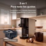 Cafetera compacta para café molido y cápsulas nespresso o dolce gusto - 800 ml CAF02 Avera - Imagen 5
