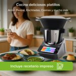 Robot de cocina Avera Chef 4.7 L con pantalla táctil 1,850 recetas, báscula integrada + control WiFi RC01 - Imagen 8