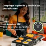 Parrilla grill eléctrica 3 en 1 XL apertura 180° con placas intercambiables GE01 Avera - Imagen 6