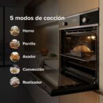 Horno empotrable a gas natural 58 L con rostizador, temporizador digital y 5 funciones HE01NAT Avera - Imagen 5