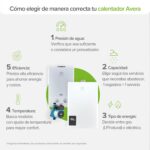 Calentador de agua instantáneo modulante gas natural 2.5 Servicios, 14 Litros/Minuto CM14NAT Avera - Imagen 7