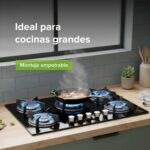 Combo Parrilla de gas 5 quemadores vidrio templado 77 cm + Horno gas LP 58 L VT5HE01LP Avera - Imagen 7