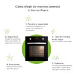Horno empotrable mixto gas LP con grill eléctrico 58 L 127 V temporizador digital y 4 funciones HEM02LP Avera - Imagen 9