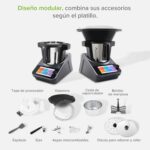 Robot de cocina Avera Chef 4.7 L con pantalla táctil 1,850 recetas, báscula integrada + control WiFi RC01 - Imagen 6