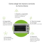 Horno eléctrico tostador XL 30L con 3 modos de calor hasta 250°C 1500 W HEL30 Avera - Imagen 8