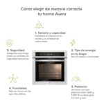 Horno empotrable a gas natural 58 L control táctil con convección, freidora de aire, limpieza a vapor - 14 funciones HE03DNAT Avera - Imagen 11