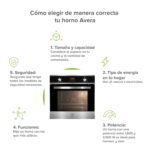 Horno empotrable a gas LP 58 L con rostizador, temporizador digital y 5 funciones HE01LP Avera - Imagen 10