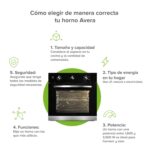 Horno empotrable a gas natural 58 L con doble zona de quemadores HE02NAT Avera - Imagen 10
