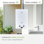 Calentador de agua instantáneo gas natural 2.5 Servicios, 12 Litros/Minuto C12LNAT Avera - Imagen 5