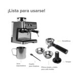 Cafetera espresso barista 2.8L con vaporizador y molino - 19 bares de presión CAF06 Avera - Imagen 5