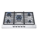 Tricombo Parrilla de gas 5 quemadores acero inoxidable 76 cm + Campana de pared extraible 80 cm + Horno gas LP 58 L AI5CED80HE01LP Avera - Imagen 2