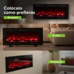 Calefactor eléctrico tipo chimenea 42" 107 cm con WiFi - cobertura 35m2 CAL05 Avera - Imagen 9