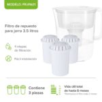 Filtros de repuesto para jarra filtradora de agua 3.5 L FRJPA01 Avera - Imagen 2