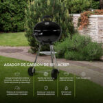 Asador de carbón de 18" 44 cm con termómetro AC18P Avera - Imagen 2