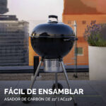 Asador de carbón de 22" 56 cm con termómetro y bandeja de cenizas AC22P Avera - Imagen 6